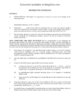 Show details for Restrictive Covenant on Subdivision Lots | Canada Picture of Restrictive Covenant on Subdivision Lots | Canada