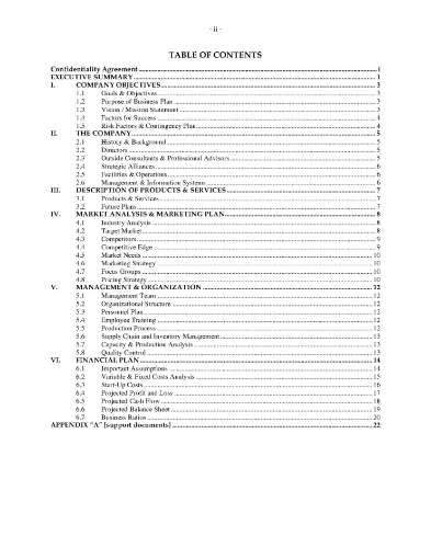 Catering Business Plan
