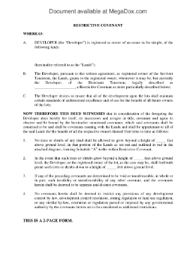 Show details for Restrictive Covenant for Trees and Shrubs | Canada Picture of Restrictive Covenant for Trees and Shrubs | Canada