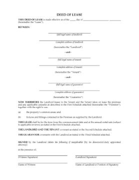 New Zealand Deed of Lease for Commercial Property New Zealand Deed of Lease for Commercial Property