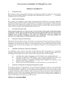 Show details for Limited Product Warranty Picture of Limited Product Warranty