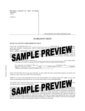 Massachusetts Warranty Deed Form Massachusetts Warranty Deed Form