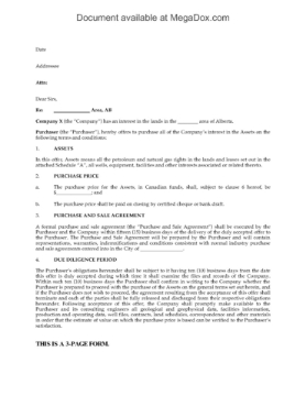 Alberta Offer to Purchase Oil and Gas Rights Picture of Alberta Offer to Purchase Oil and Gas Rights