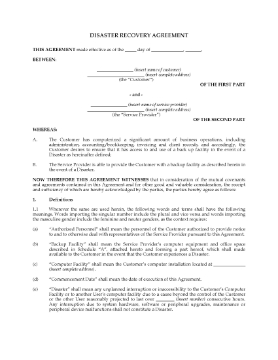 Show details for USA Data Disaster Recovery Agreement Picture of USA Data Disaster Recovery Agreement
