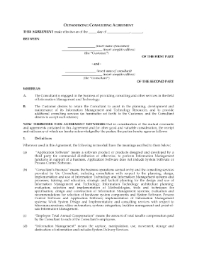 Show details for Information Technology Outsourcing Consulting Agreement | USA Picture of Information Technology Outsourcing Consulting Agreement | USA