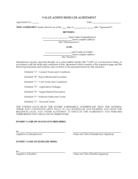 Canada Value-Added Computer Reseller VAR Agreement Canada Value-Added Computer Reseller VAR Agreement