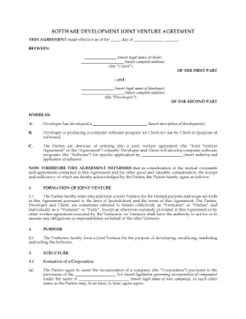 USA Software Development Joint Venture Agreement USA Software Development Joint Venture Agreement