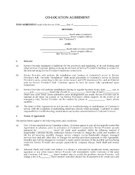 Show details for Co-Location Agreement | Canada Picture of Co-Location Agreement | Canada