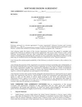 UK Software Escrow Agreement UK Software Escrow Agreement