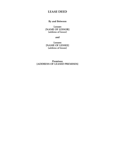 Picture of Deed of Lease for Mumbai Commercial Property | India