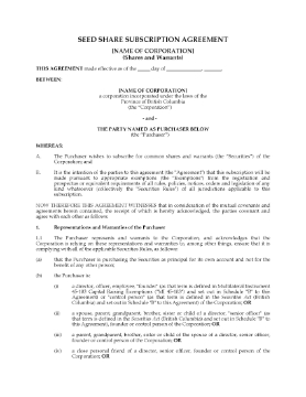 Show details for British Columbia Seed Capital Subscription for Common Share Warrants Picture of British Columbia Seed Capital Subscription for Common Share Warrants