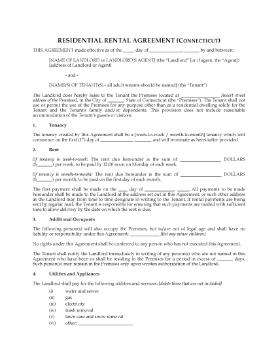 Show details for Connecticut Rental Agreement for Residential Premises Picture of Connecticut Rental Agreement for Residential Premises