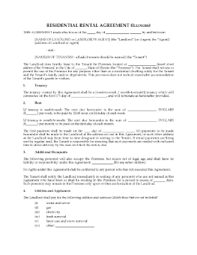 Show details for Illinois Rental Agreement for Residential Premises Picture of Illinois Rental Agreement for Residential Premises