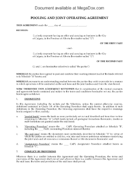 Alberta Joint Operating Agreement | MegaDox.com