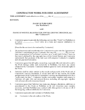 Show details for Work for Hire Agreement for Artists and Writers | USA Picture of Work for Hire Agreement for Artists and Writers | USA