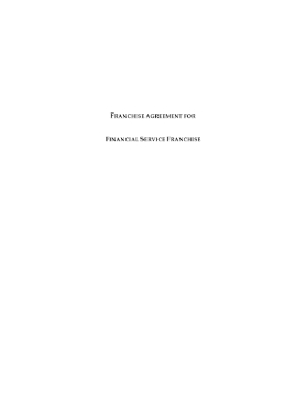 Show details for Franchise Agreement for Financial Services | Canada Picture of Franchise Agreement for Financial Services | Canada