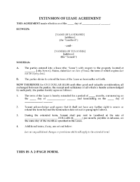 Show details for Maine Extension of Residential Lease Picture of Maine Extension of Residential Lease