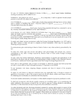 Show details for India General Power of Attorney Picture of India General Power of Attorney