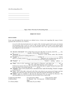 Show details for Arizona Deed of Trust Picture of Arizona Deed of Trust
