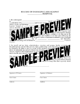Show details for USA Release of Damages Claim Against Hospital Picture of USA Release of Damages Claim Against Hospital