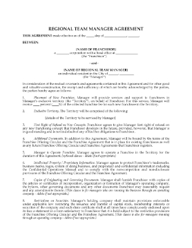 Show details for USA Franchise Regional Team Manager Agreement Picture of USA Franchise Regional Team Manager Agreement
