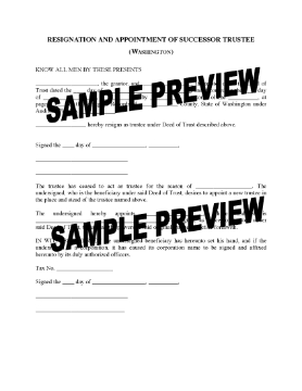 Show details for Washington Resignation and Appointment of Successor Trustee Picture of Washington Resignation and Appointment of Successor Trustee