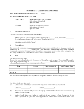 Show details for Tennessee Farm Lease for Cash or Crop Shares Picture of Tennessee Farm Lease for Cash or Crop Shares