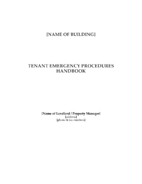 Show details for Commercial Tenant Emergency Procedures Manual Picture of Commercial Tenant Emergency Procedures Manual