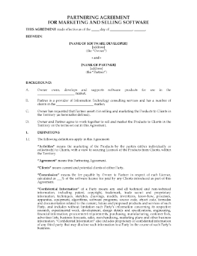 Show details for Partnering Agreement for Marketing Software | Australia Picture of Partnering Agreement for Marketing Software | Australia