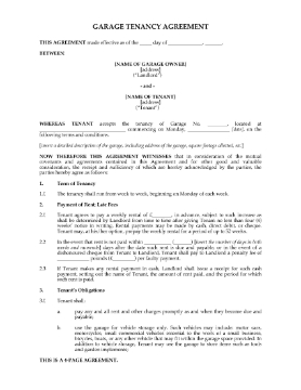 Show details for Garage Tenancy Agreement | UK Picture of Garage Tenancy Agreement | UK