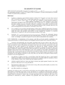 Show details for DC Guaranty of Commercial Lease Picture of DC Guaranty of Commercial Lease