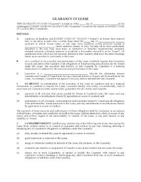 Show details for Nevada Guaranty of Commercial Lease Picture of Nevada Guaranty of Commercial Lease