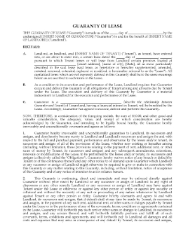 Show details for Pennsylvania Guaranty of Commercial Lease Picture of Pennsylvania Guaranty of Commercial Lease