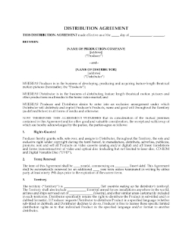 Show details for Home Video Distribution Agreement Picture of Home Video Distribution Agreement