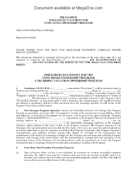 Show details for Hawaii Disclosure Statement for Resort Condominiums Picture of Hawaii Disclosure Statement for Resort Condominiums