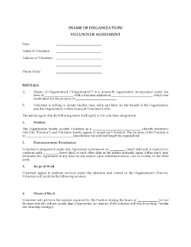 Show details for Volunteer Agreement Picture of Volunteer Agreement
