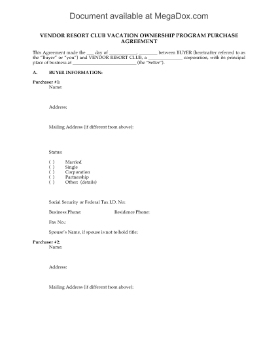 Show details for Hawaii Time Share Purchase Agreement Picture of Hawaii Time Share Purchase Agreement