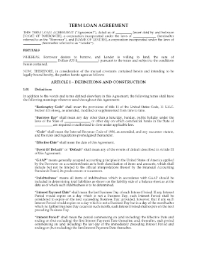 Show details for Term Loan Agreement | USA Picture of Term Loan Agreement | USA