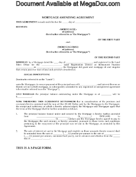 Show details for Mortgage Amending or Renewal Agreement | Canada Picture of Mortgage Amending or Renewal Agreement | Canada