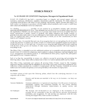 Show details for Ethics Policy Statement Picture of Ethics Policy Statement