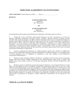 Employee Inventions Agreement Employee Inventions Agreement