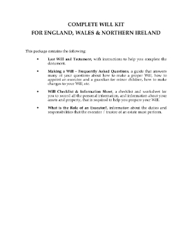 Show details for Legal Will Kit | UK Picture of Legal Will Kit | UK