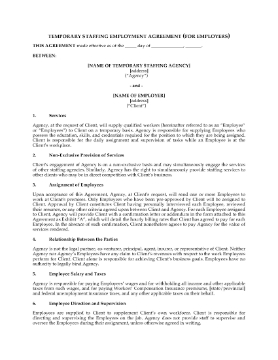 Show details for Temporary Staffing Agreement Picture of Temporary Staffing Agreement