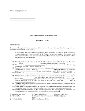 Show details for North Carolina Deed of Trust Picture of North Carolina Deed of Trust