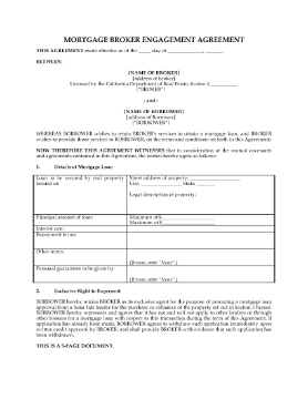 Show details for California Mortgage Broker Agreement Picture of California Mortgage Broker Agreement
