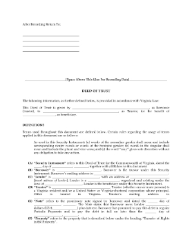 Show details for Virginia Deed of Trust Picture of Virginia Deed of Trust