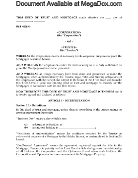 Show details for Trust Deed and Mortgage for Syndicated Land Investment | Canada Picture of Trust Deed and Mortgage for Syndicated Land Investment | Canada