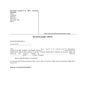 Show details for Montana Beneficiary Deed Forms Picture of Montana Beneficiary Deed Forms