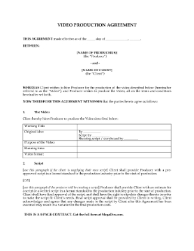 Show details for Video Production Contract Picture of Video Production Contract