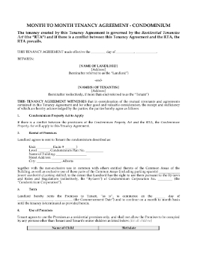 Show details for Alberta Condominium Tenancy Agreement Picture of Alberta Condominium Tenancy Agreement